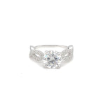 Solitaire Diamond Ring with side accents
