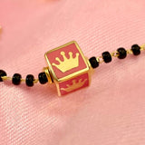 Square with Crown Single Kube Nazariya-18kt Gold Plated