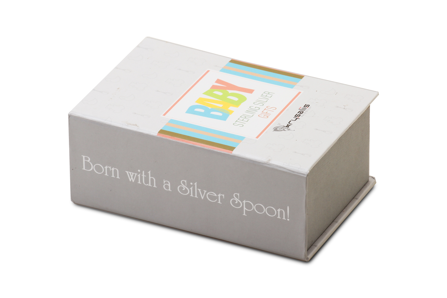 Silver Plated Gift Set For Baby - Hamper With Twisted Handle Cup And Spoon Fork Set Hampers