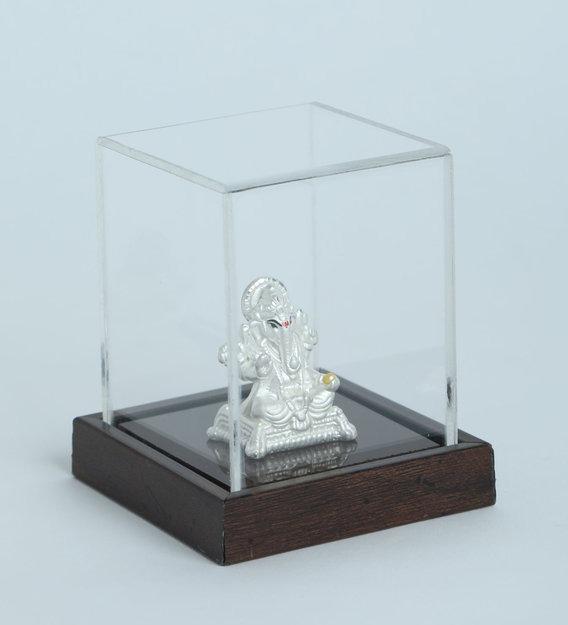 999 Pure Silver Ganesha Idol By Krysaliis Isvara - Krign_Ms04 Idols