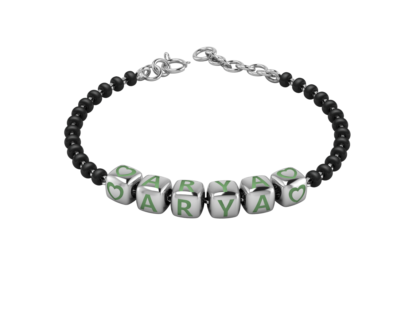 Sterling Silver Name Nazariya For Baby & Child With Dice Babykubes