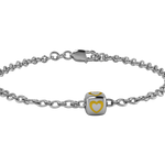 Sterling Silver Babykubes Single Heart Dice Bracelet For Baby And Child 4 / Yellow Bracelets