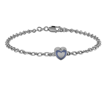 Sterling Silver Babykubes Gifting Heart Bracelet For Baby And Child 4 / Blue Bracelets