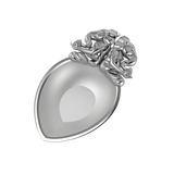 Sterling Silver Diya For Pooja - Ganesh Laxmi Pear Shaped Diya By Isvara Diyas