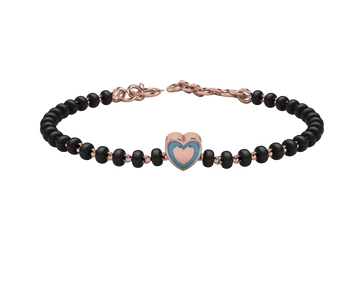 Sterling Silver Single Kube Nazariya For Baby & Child With Heart Babykubes- 18Kt Pink Gold Plated 4