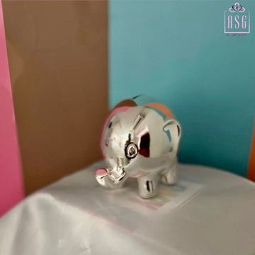 Silver Plated Happy Bank- Elephant