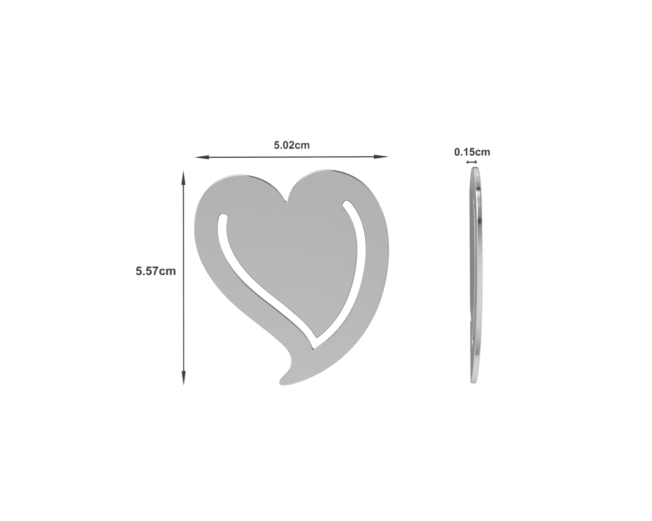 Sterling Silver Heart Bookmark Baby Accessories And Keepsakes