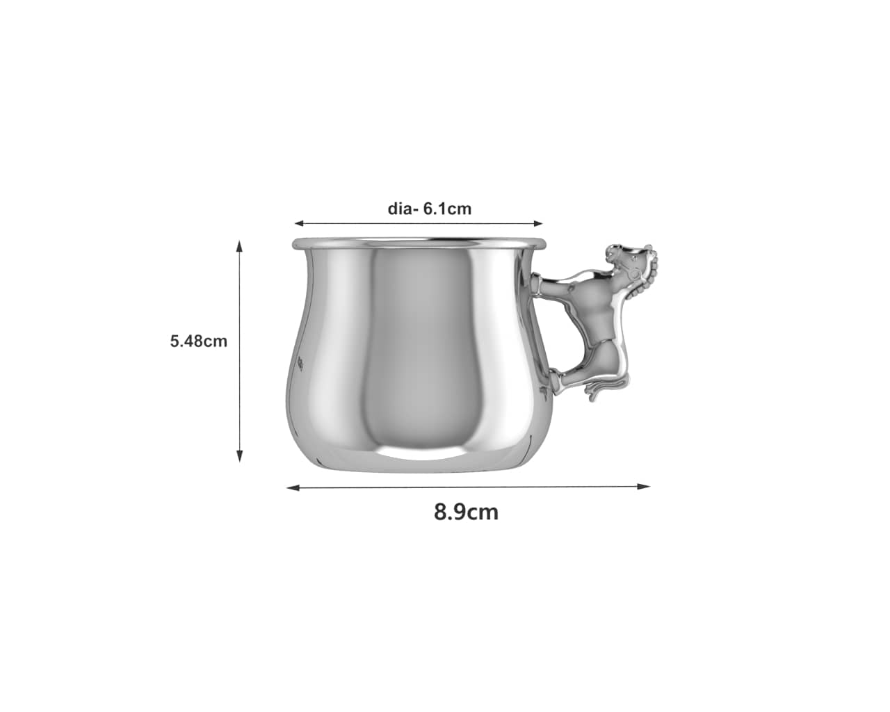 Silver Plated Horse Baby Cup