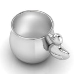 Sterling Silver Baby Cup With A Duck Handle Cups