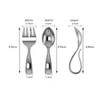 Sterling Silver Baby Spoon & Fork Set - Beaded Loop