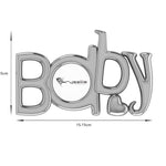 Silver Plated Photo Frame for Baby and Kids - The word BABY