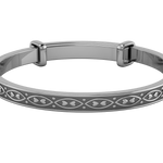 Sterling Silver Baby Bracelet Kada adjustable with oxidised design