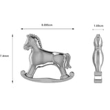Silver Plated Rocking Horse Baby Rattle