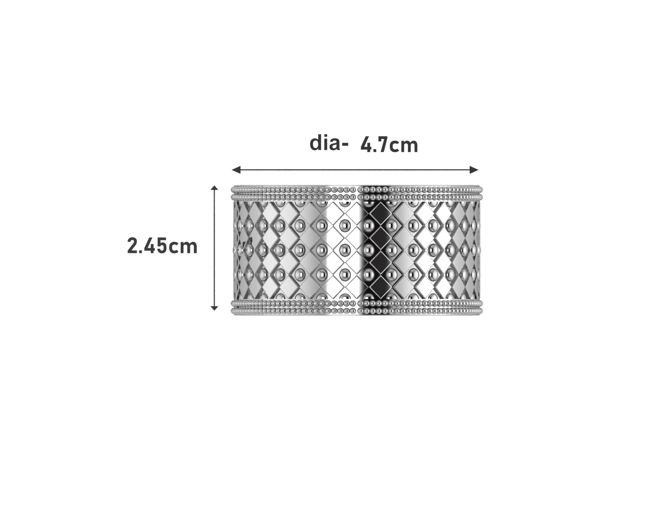 Silver Plated Napkin Ring Set of 2- Tubulaire