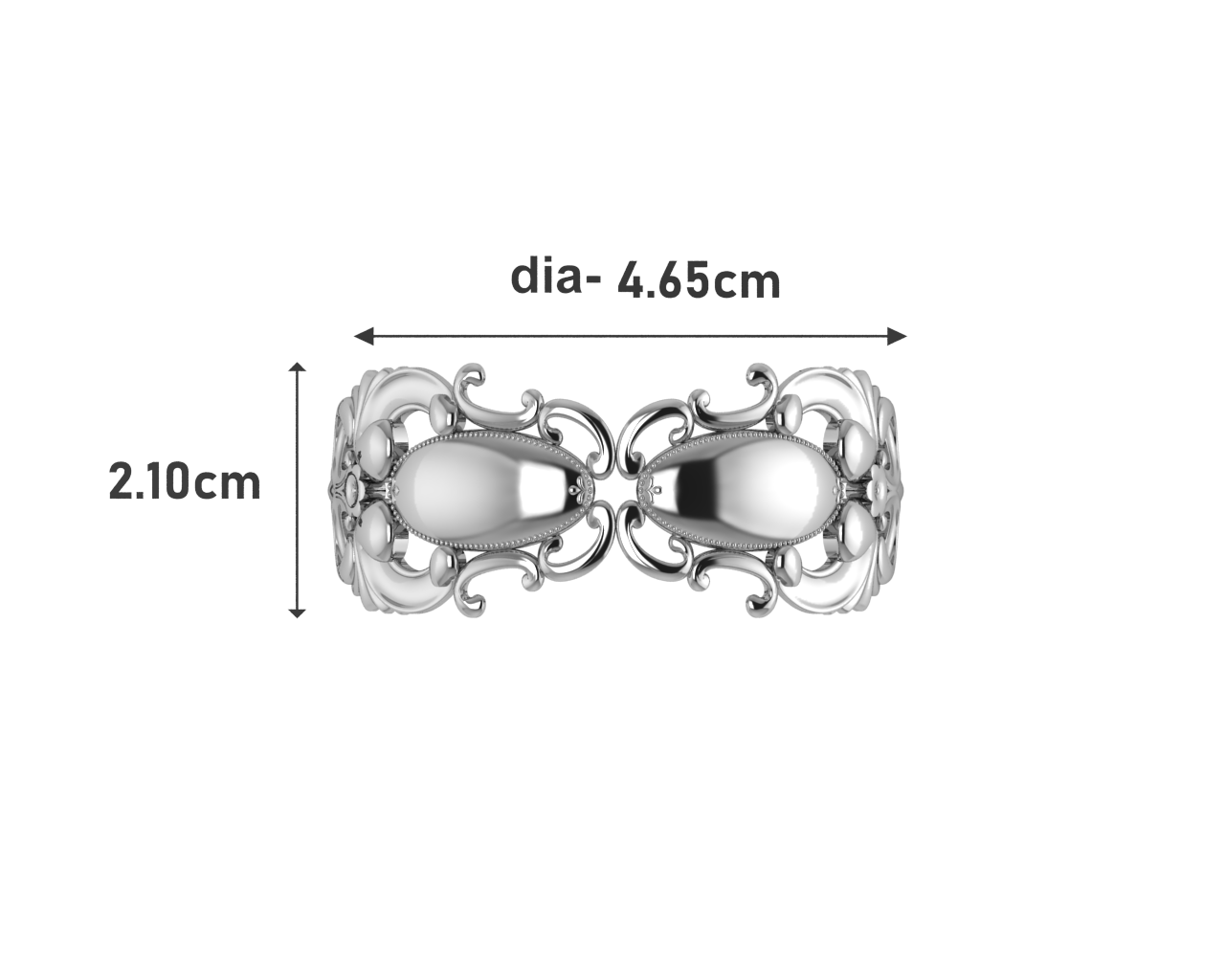 Silver Plated Napkin Ring Set of 2- Victorian