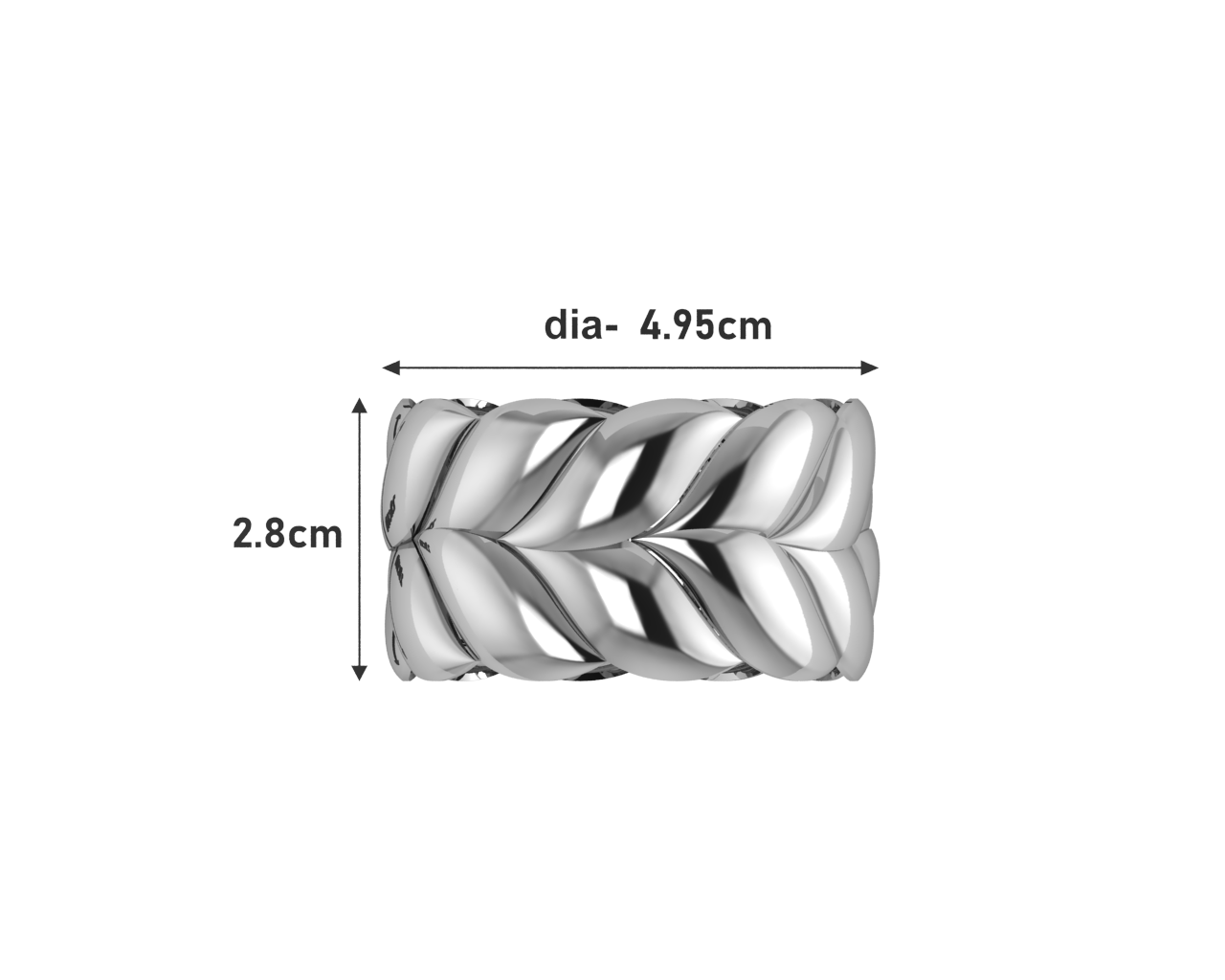 Silver Plated Napkin Ring Set of 2 - Interlace