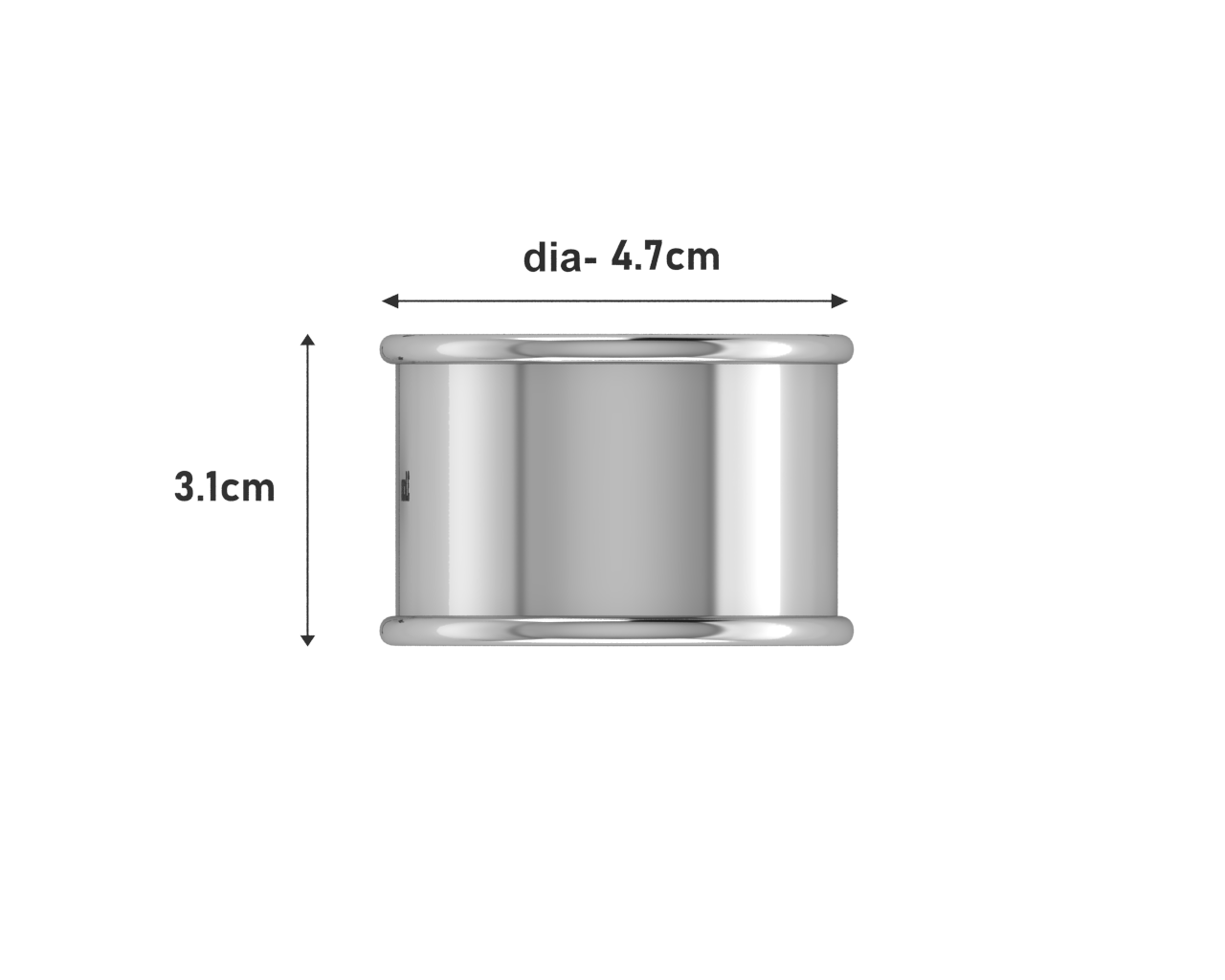 Silver Plated Napkin Ring Set of 2- Classic Round