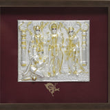 Pure Silver God Photo Frame of Ram Darbar by Isvara