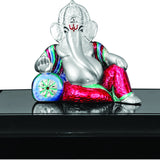 999 Pure Silver Ganesha Idol By Krysaliis Isvara - Krign_19 Enamel Idols