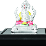 999 Pure Silver Ganesha Idol By Krysaliis Isvara - Krign_20 Enamel Idols
