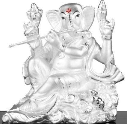999 Pure Silver Ganesha Idol By Krysaliis Isvara - Krign30 Idols