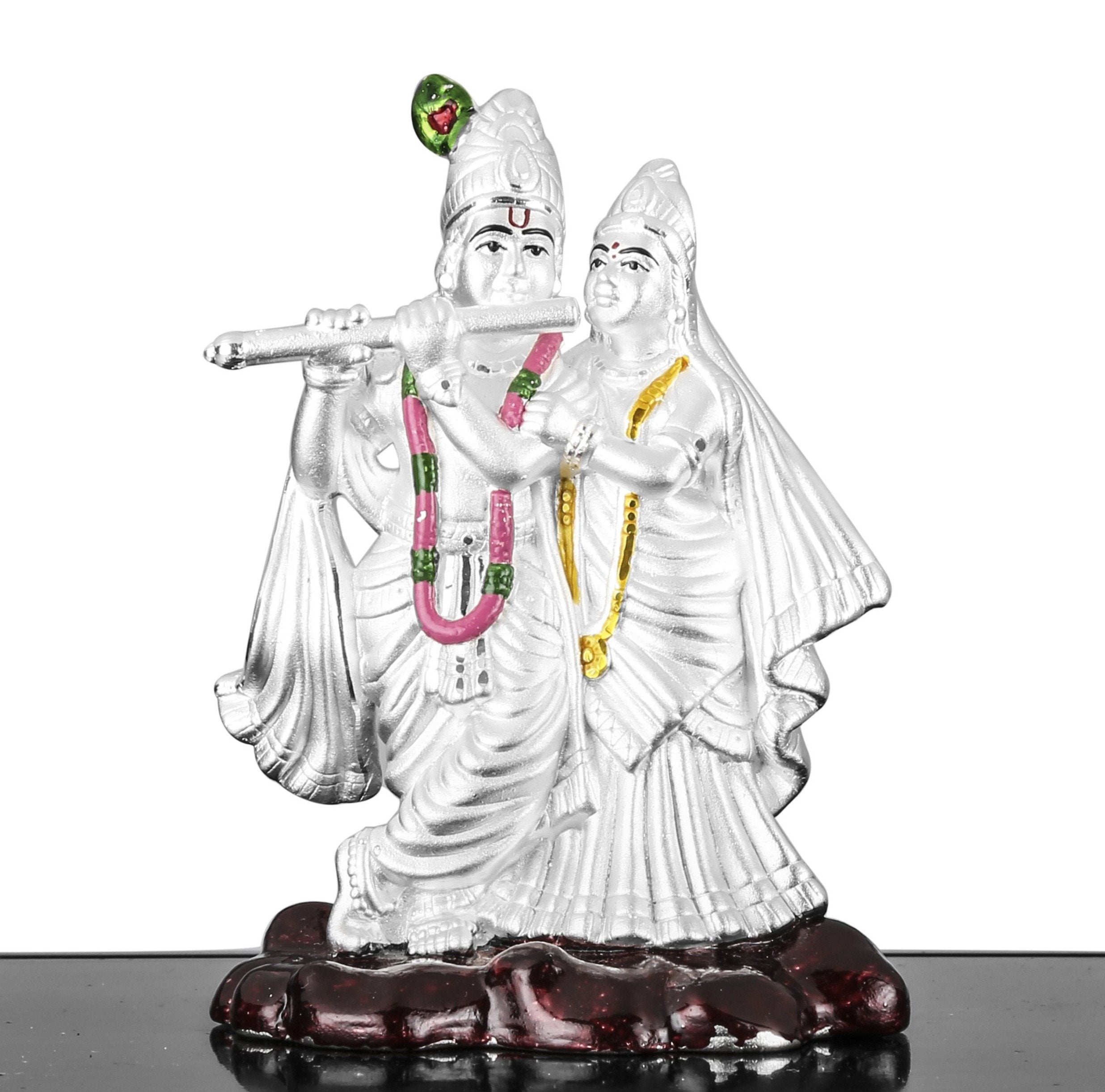 999 Pure Silver Radha Krishna Idol By Krysaliis Isvara-Krirk_03 Idols