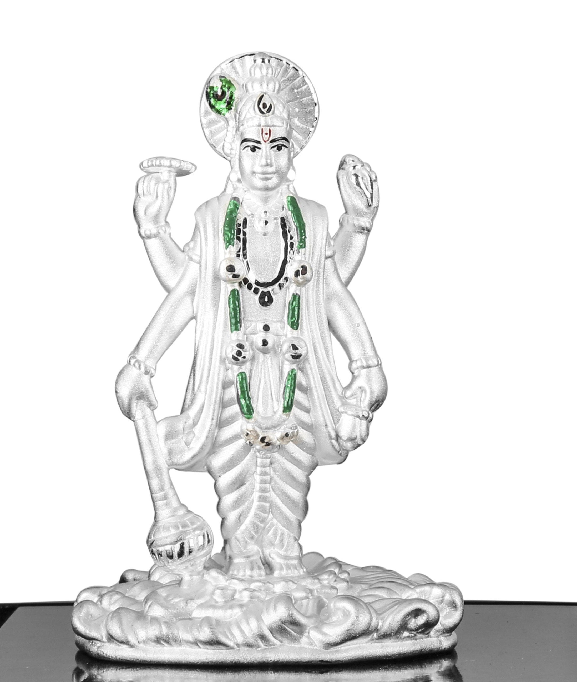 999 Pure Silver Lord Vishnu Idol By Krysaliis Isvara Idols