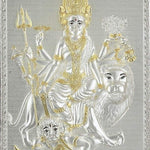 Pure Silver God Photo Frame of Durga Maa by Isvara