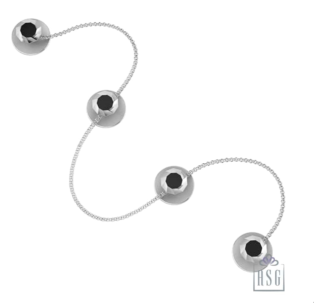 Sterling Silver Kurta Buttons for Men - Swirled Decagons