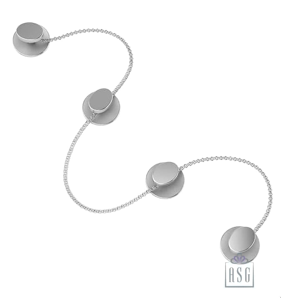 Sterling Silver Kurta Buttons for Men - Classic Ovals