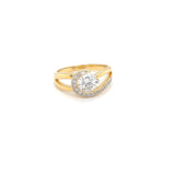 Solitaire Ring with diamond accents
