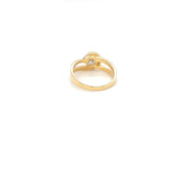 Solitaire Ring with diamond accents