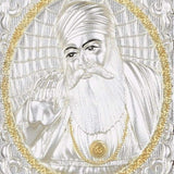 Pure Silver God Photo Frame of Guru Nanak by Isvara