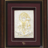Pure Silver God Photo Frame of Hanuman by Isvara by Isvara