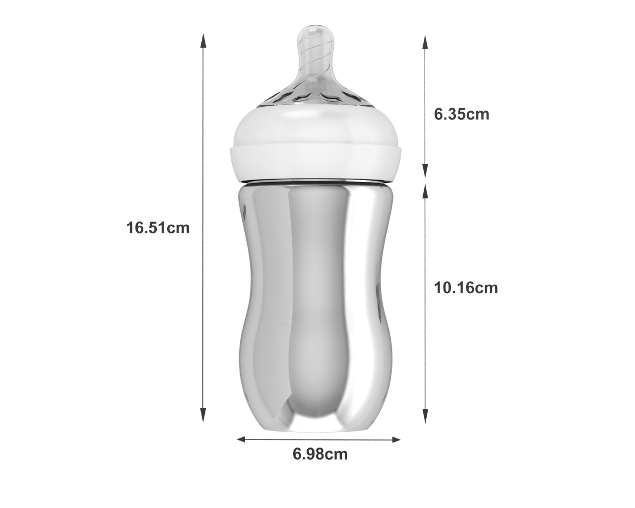 999 Pure Silver Baby Feeding Bottle