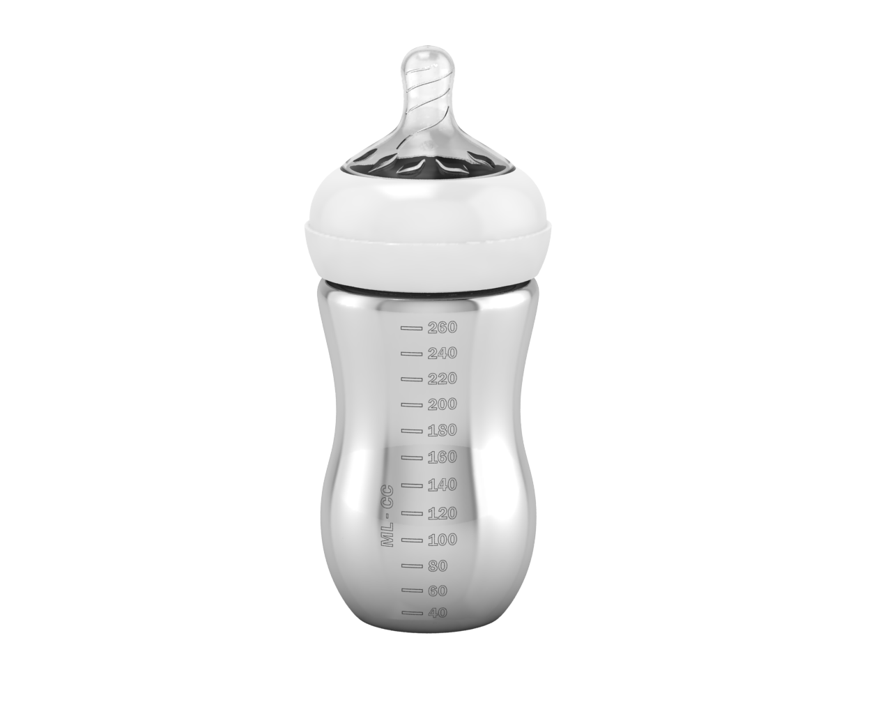 999 Pure Silver Baby Feeding Bottle 260 Ml