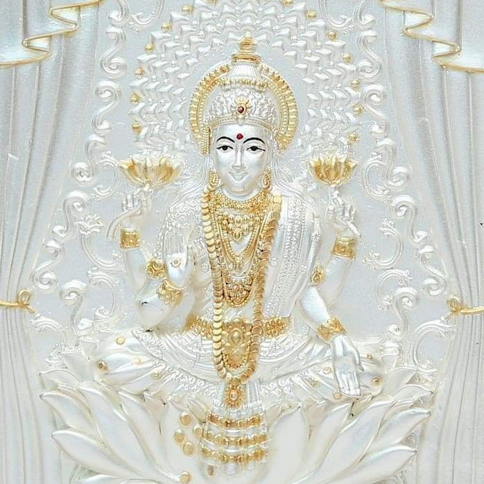 Pure Silver God Photo Frame of Goddess Lakshmi by Isvara