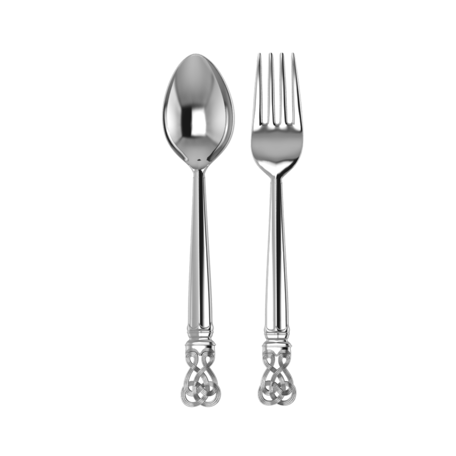 Sterling Silver Dinner Spoon & Fork Set - The Le Noue Collection