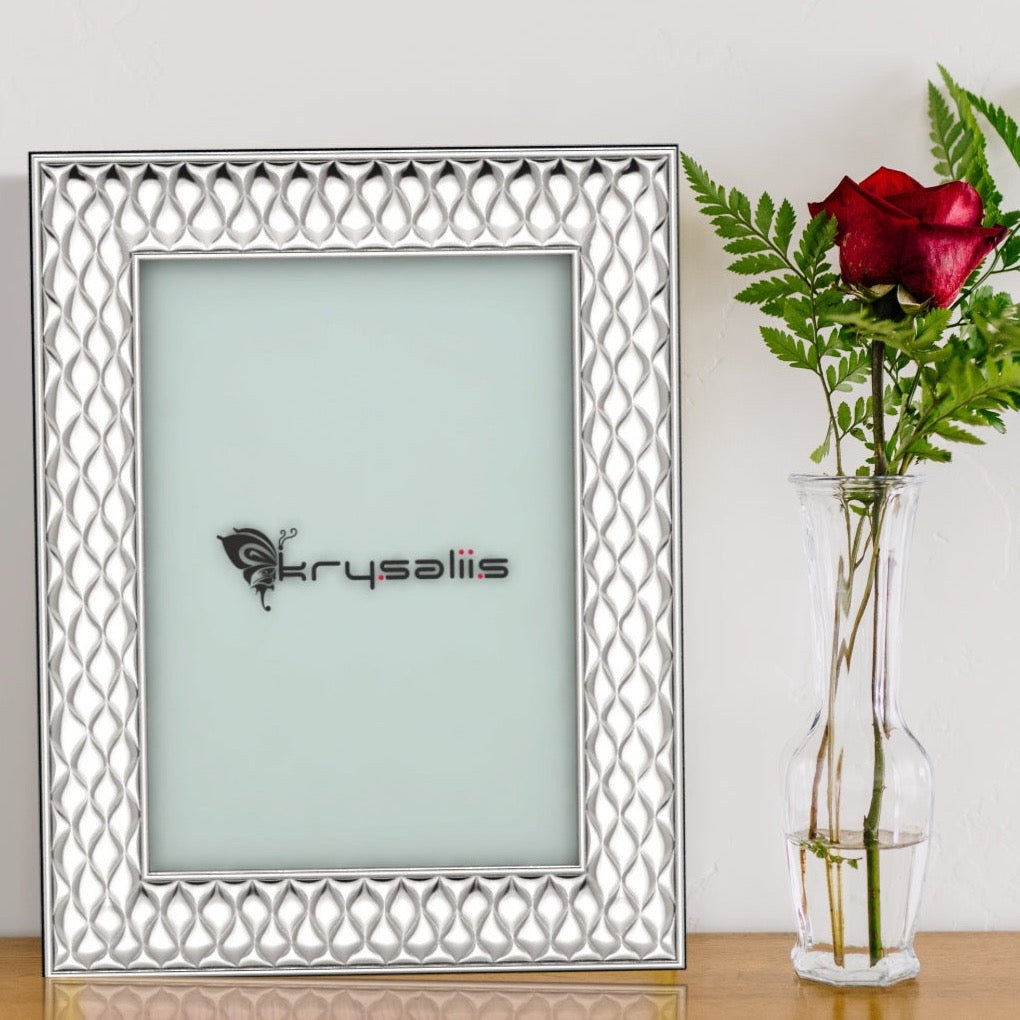 Pure Silver Dancing Raindrops Photo Frame By Krysaliis Frames