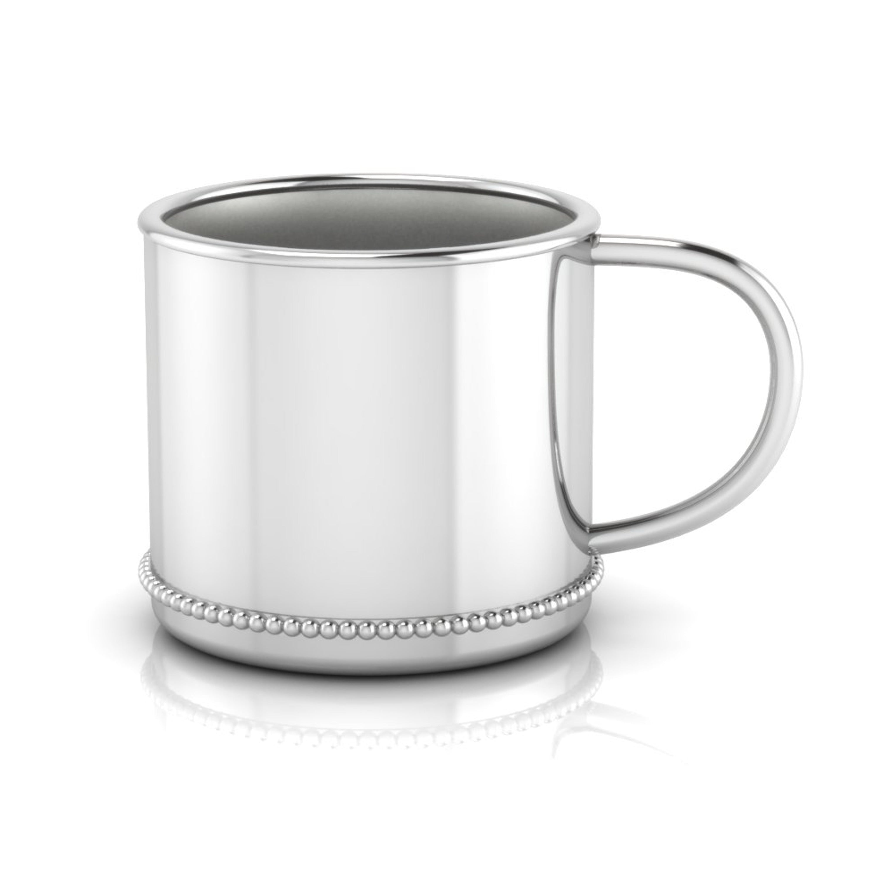 Beaded Classic Cup with Plain Handle-Engraveable