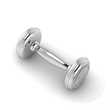 Beaded Dumbbell Rattle- Engraveable