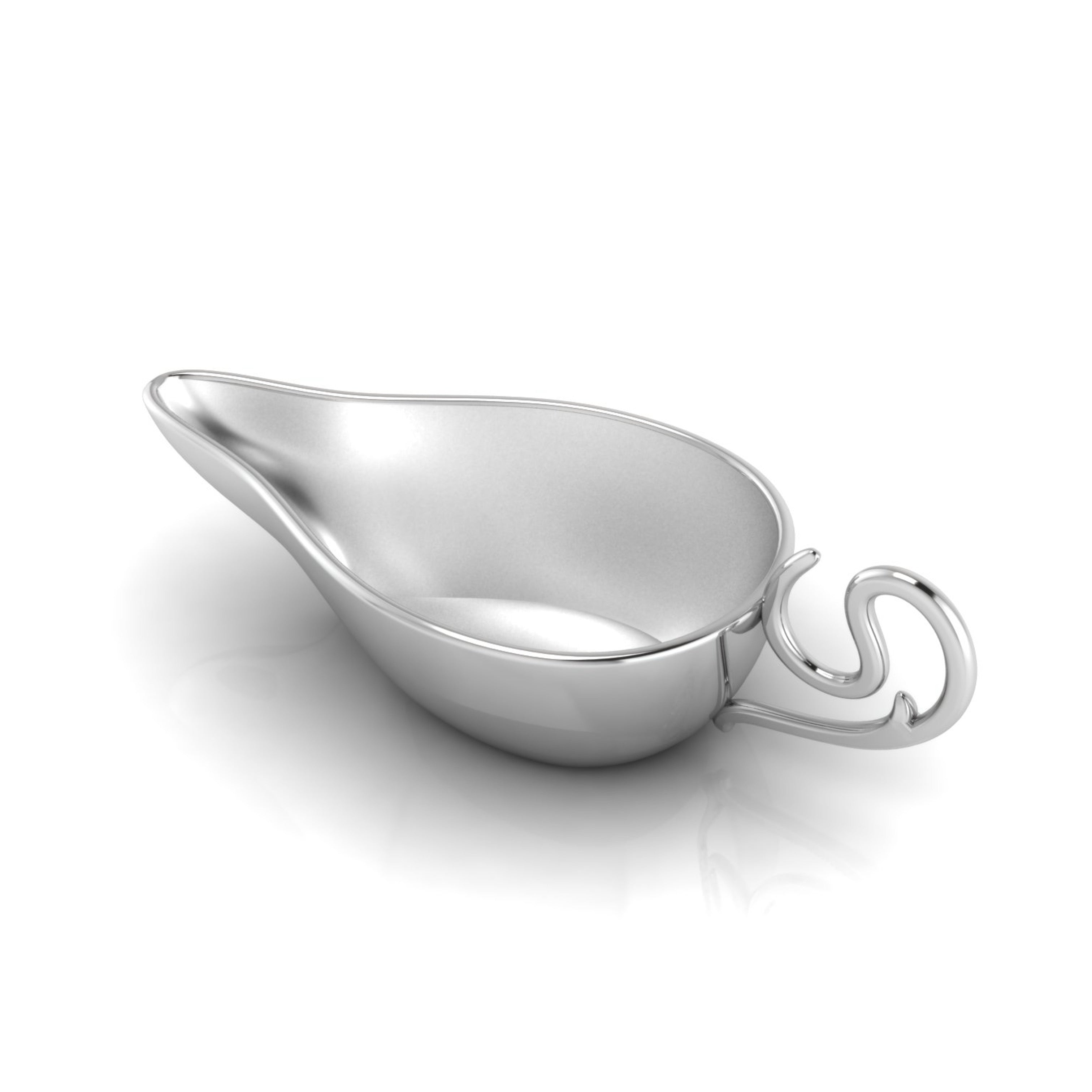 Flat Feeder with Curve Handle-Engraveable