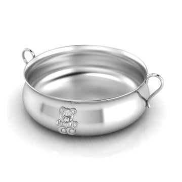Teddy embossed Feeding Porringer-Engraveable