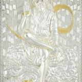 Pure Silver God Photo Frame of Sai Baba sitting by Isvara