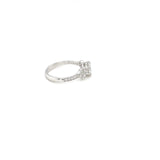 Solitaire Diamond Ring with side circles