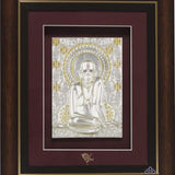 Pure Silver God Photo Frame of Shree Swami Samarth by Isvara