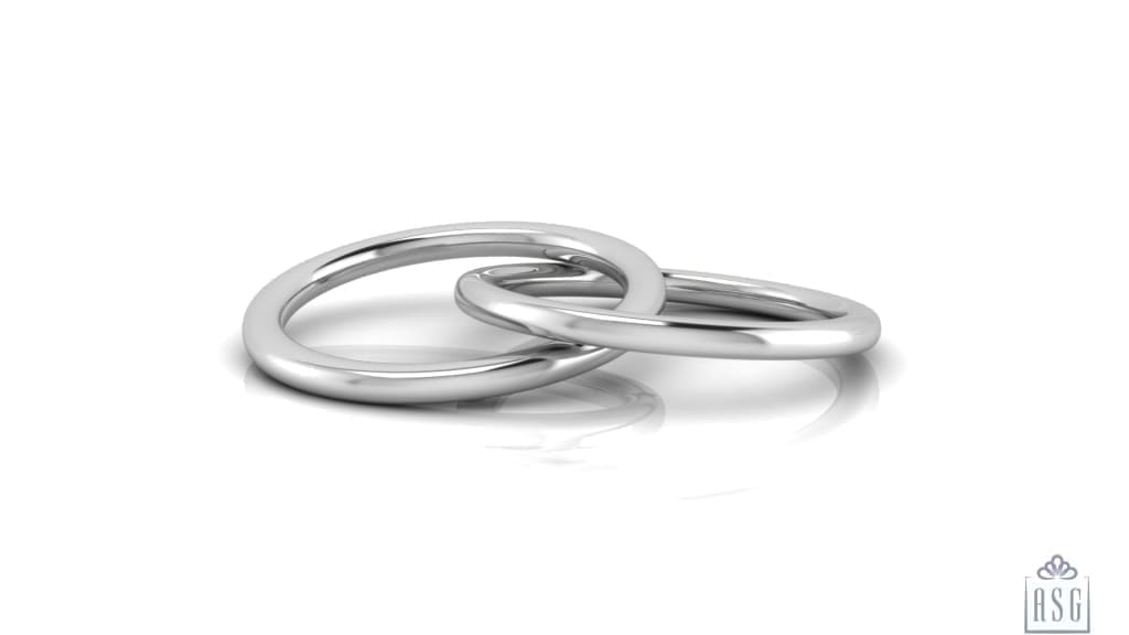Silver Plated Two Ring teether Baby Rattle