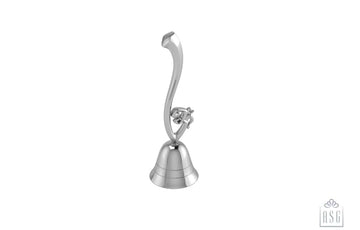 Sterling Silver Bell For Pooja With Om Handle By Isvara Bells