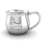 Silver Plated Baby Cup with an embossed Horse