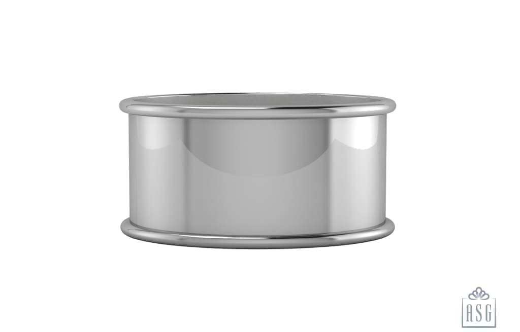 Silver Plated Napkin Ring Set of 2 - Classic Oval